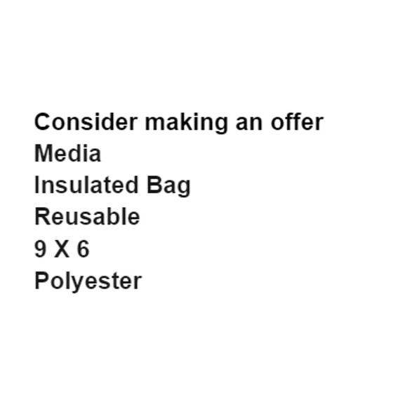 Media Insulated Bag Reusable Pocket Lunch Baby Bottles Zipper Yellow - Picture 2 of 8